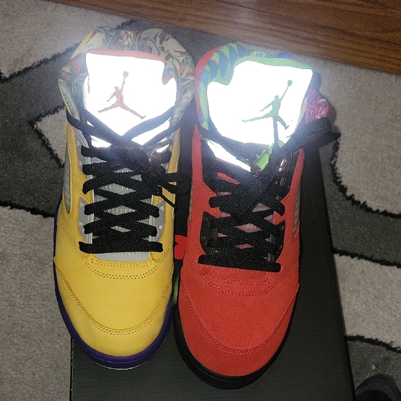 Jordan Yellow and Red Sneakers High-Top Air Jordan